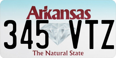 AR license plate 345VTZ