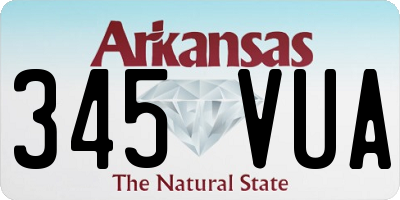 AR license plate 345VUA