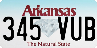 AR license plate 345VUB