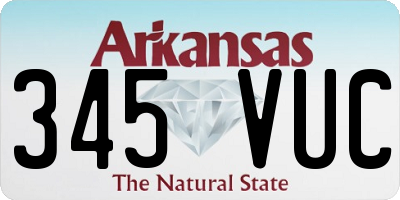 AR license plate 345VUC