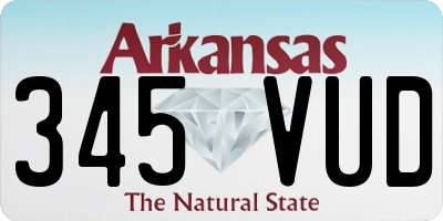AR license plate 345VUD