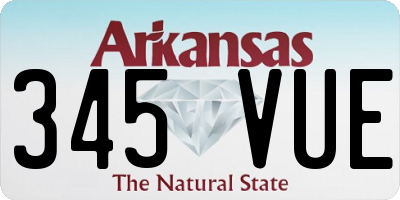 AR license plate 345VUE