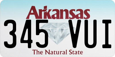 AR license plate 345VUI