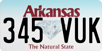 AR license plate 345VUK