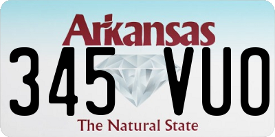 AR license plate 345VUO
