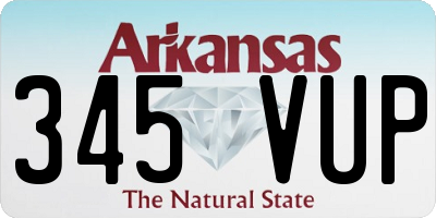 AR license plate 345VUP