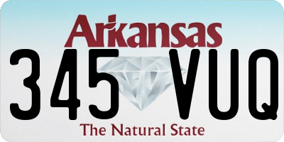 AR license plate 345VUQ