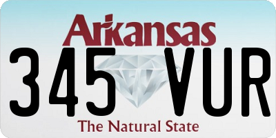 AR license plate 345VUR