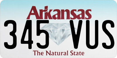 AR license plate 345VUS
