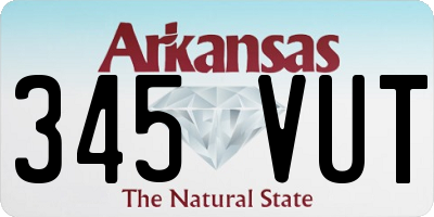 AR license plate 345VUT