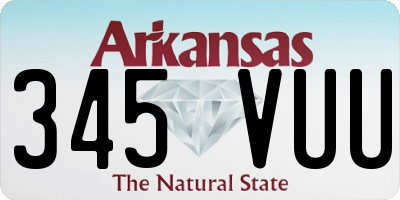 AR license plate 345VUU