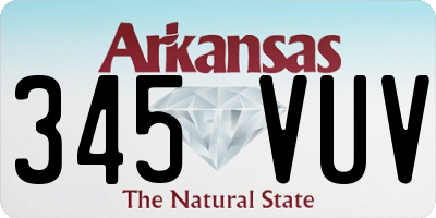 AR license plate 345VUV