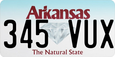 AR license plate 345VUX