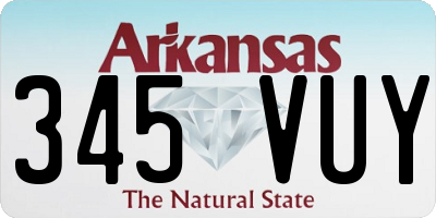 AR license plate 345VUY