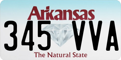 AR license plate 345VVA