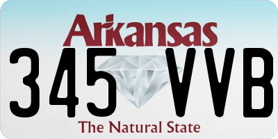 AR license plate 345VVB