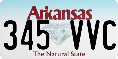 AR license plate 345VVC