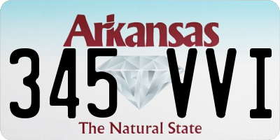 AR license plate 345VVI