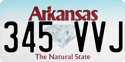 AR license plate 345VVJ
