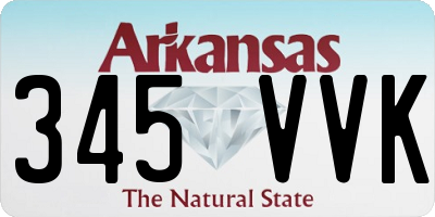 AR license plate 345VVK