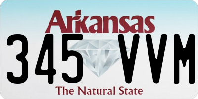 AR license plate 345VVM