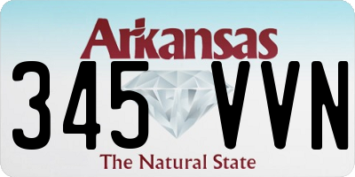 AR license plate 345VVN