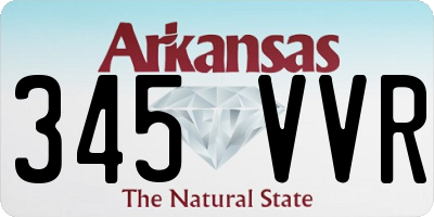 AR license plate 345VVR