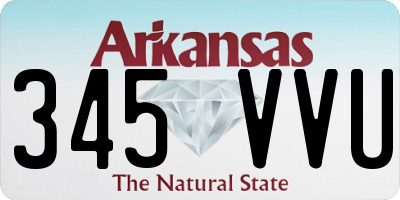 AR license plate 345VVU