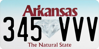 AR license plate 345VVV