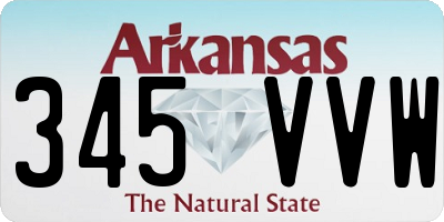 AR license plate 345VVW