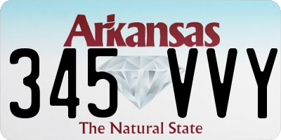 AR license plate 345VVY