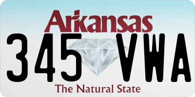 AR license plate 345VWA