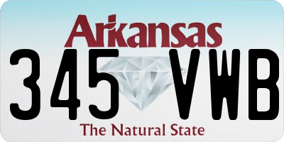 AR license plate 345VWB