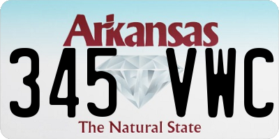 AR license plate 345VWC