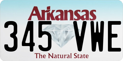 AR license plate 345VWE