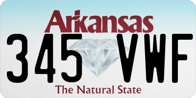 AR license plate 345VWF