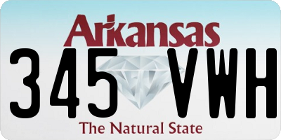 AR license plate 345VWH