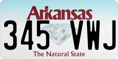 AR license plate 345VWJ