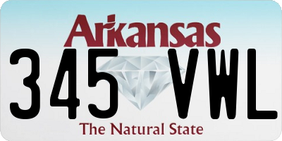 AR license plate 345VWL