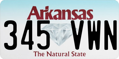 AR license plate 345VWN