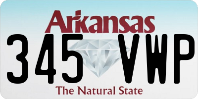AR license plate 345VWP