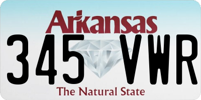 AR license plate 345VWR