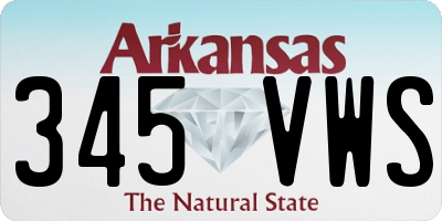 AR license plate 345VWS