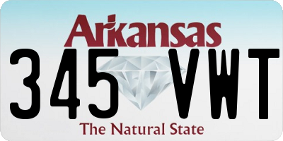 AR license plate 345VWT