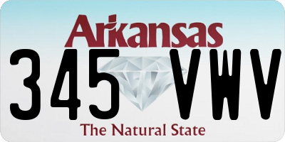 AR license plate 345VWV