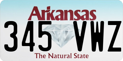 AR license plate 345VWZ