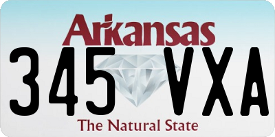 AR license plate 345VXA