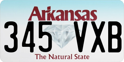 AR license plate 345VXB