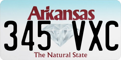 AR license plate 345VXC