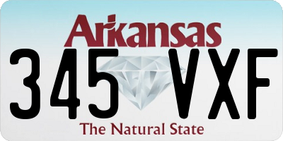 AR license plate 345VXF